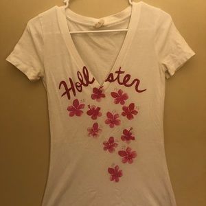 Hollister ‘Flowery’ Women’s T-Shirt. Size S.